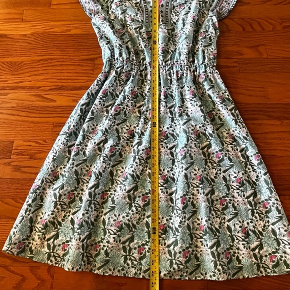 TALBOTS VOILE FIT & FLARE DRESS - PRETTY PRIMROSE - Picture 6 of 9